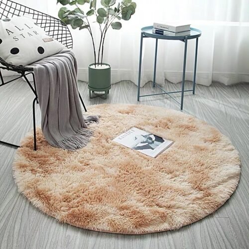 Round PV Fur Carpet (2)