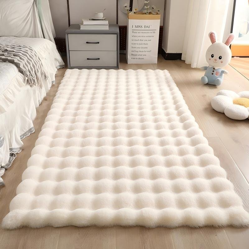 Bubble Faux Rabbit Fur Rug (1)