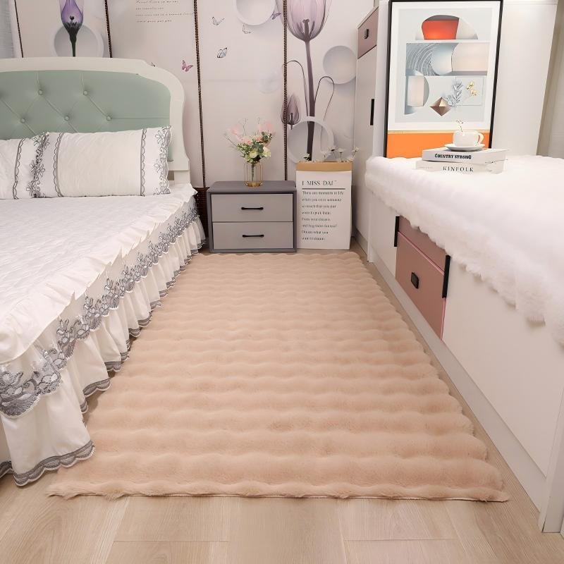 Bubble Faux Rabbit Fur Rug (3)