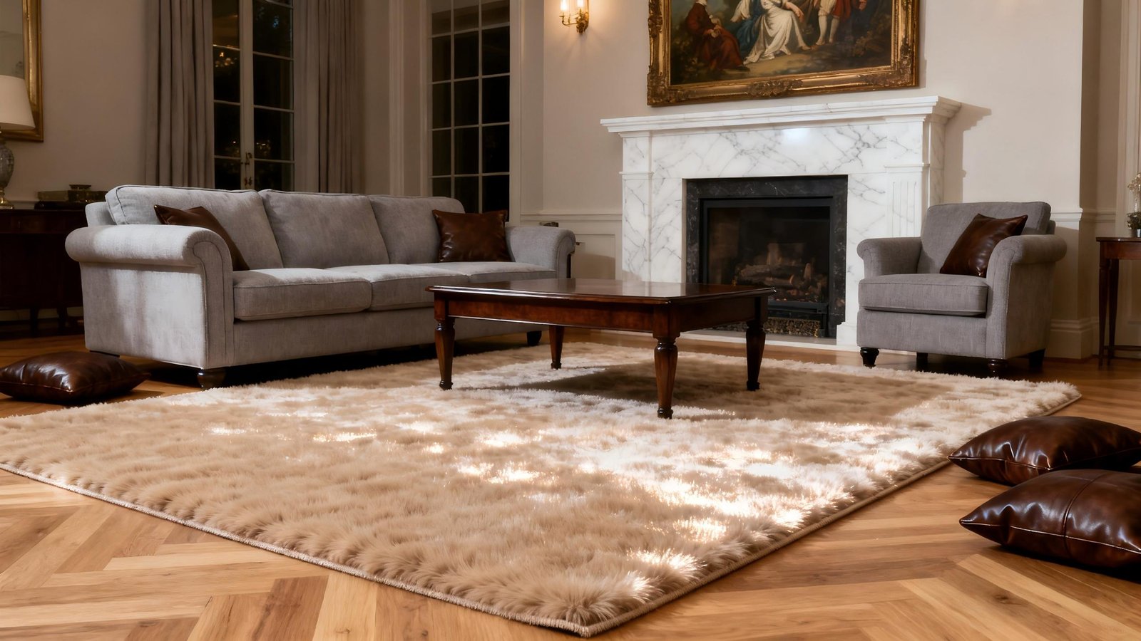 PV velvet rugs modern interior (2)